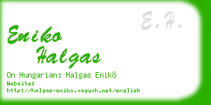 eniko halgas business card